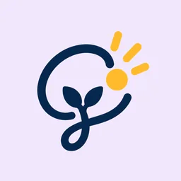Our Curious Minds original sprout and sun logo